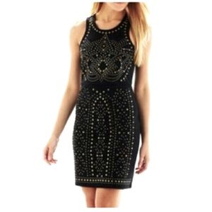 Nicole Miller black bronze studded dress, size medium.